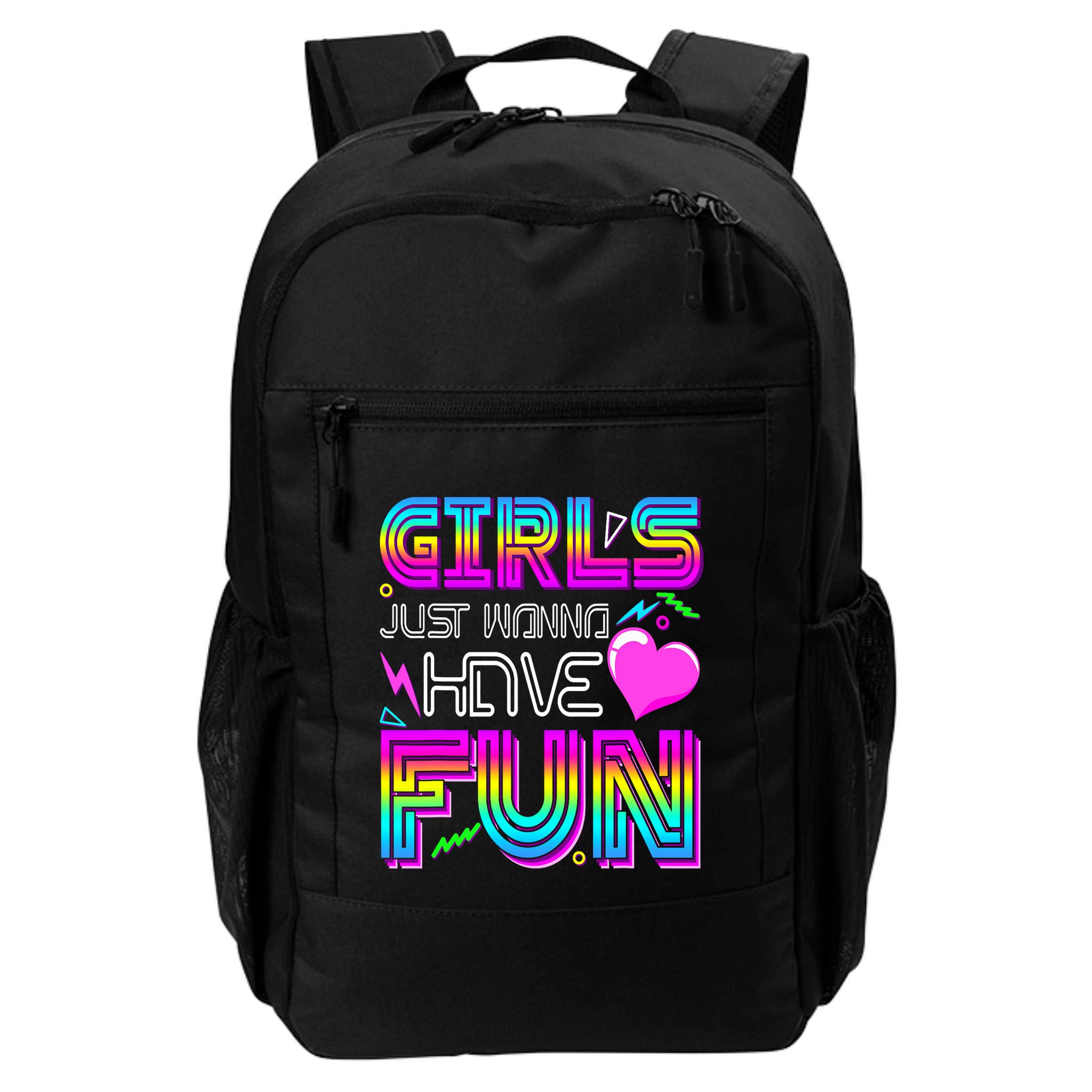 Girl Just Wanna Have Fun Awesome 70_s 80_s 90_s 1980s Backpack