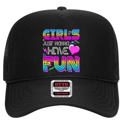 Girl Just Wanna Have Fun Awesome 70_s 80_s 90_s 1980s Trucker Hat