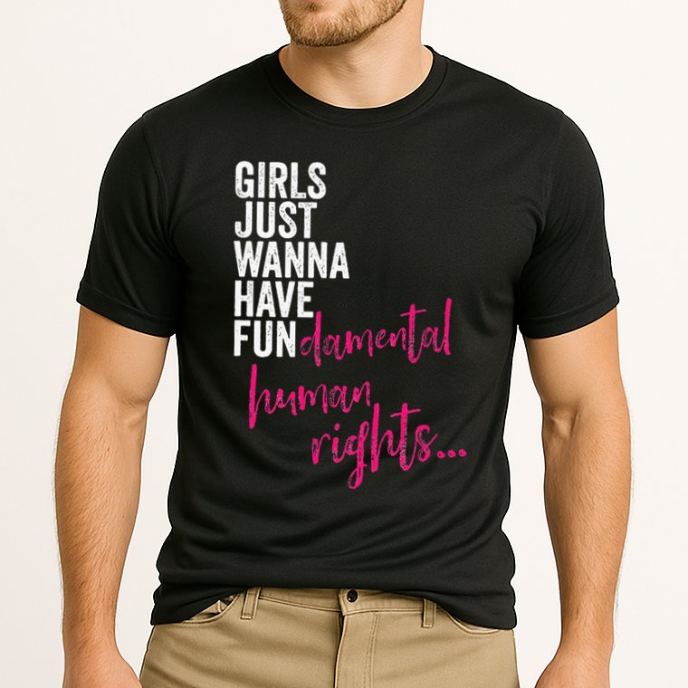 Girls Just Wanna Have Fundamental Rights Feminist Cooling Performance Crew T-Shirt