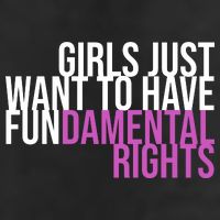 Girls Just Wanna Have Fundamental Rights Feminist 7 Panel Mesh Trucker Snapback Hat