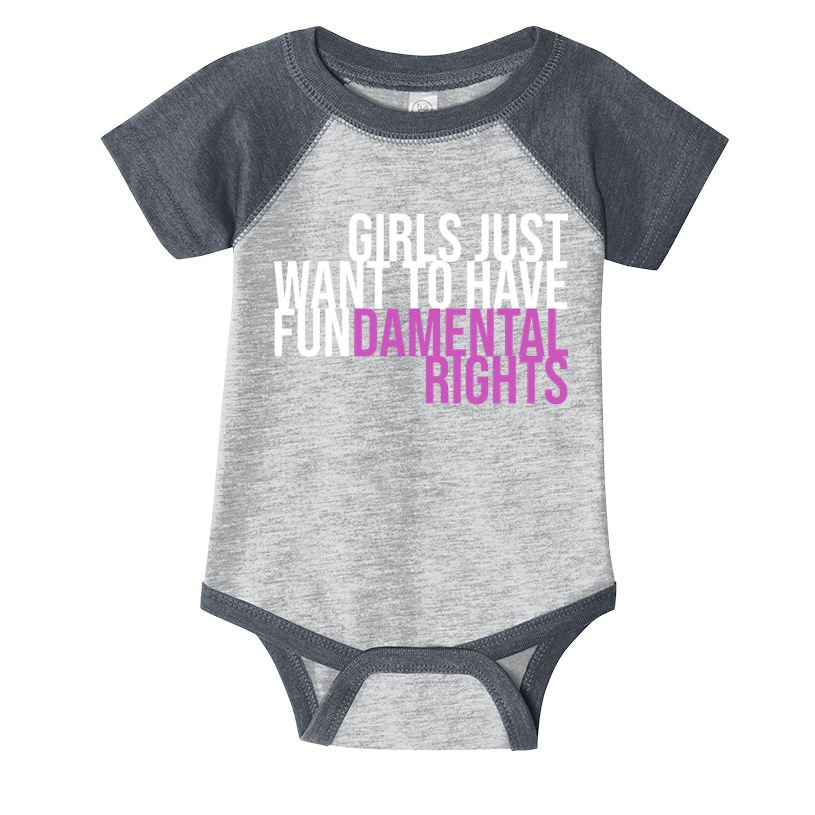 Girls Just Wanna Have Fundamental Rights Feminist Infant Baby Jersey Bodysuit