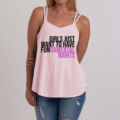 Girls Just Wanna Have Fundamental Rights Feminist Women's Strappy Tank