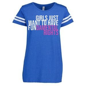 Girls Just Wanna Have Fundamental Rights Feminist Enza Ladies Jersey Football T-Shirt