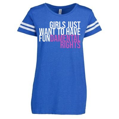 Girls Just Wanna Have Fundamental Rights Feminist Enza Ladies Jersey Football T-Shirt