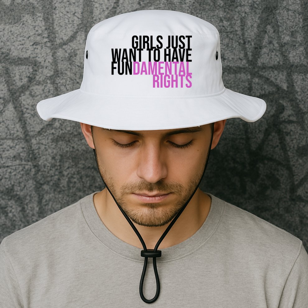 Girls Just Wanna Have Fundamental Rights Feminist Bucket Hat