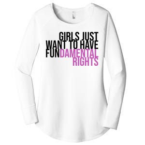 Girls Just Wanna Have Fundamental Rights Feminist Women's Perfect Tri Tunic Long Sleeve Shirt