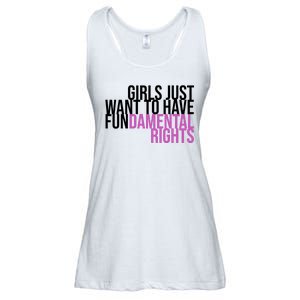 Girls Just Wanna Have Fundamental Rights Feminist Ladies Essential Flowy Tank