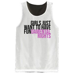 Girls Just Wanna Have Fundamental Rights Feminist Mesh Reversible Basketball Jersey Tank