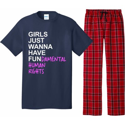 Girls Just Wanna Have Fundamental Rights Gift For Her Pajama Set