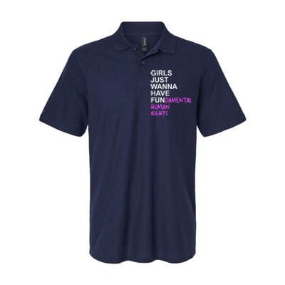 Girls Just Wanna Have Fundamental Rights Gift For Her Softstyle Adult Sport Polo