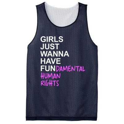 Girls Just Wanna Have Fundamental Rights Gift For Her Mesh Reversible Basketball Jersey Tank