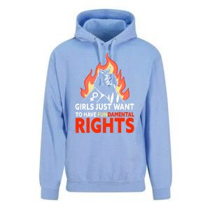 Girls Just Want To Have Fundamental Rights Feminist Gift Unisex Surf Hoodie