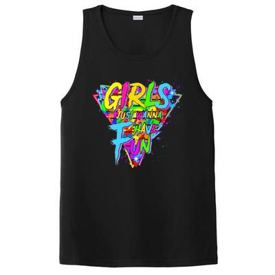 Girl Just Wanna Fun 80s 1980s Nostalgia PosiCharge Competitor Tank