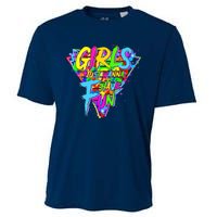 Girl Just Wanna Fun 80s 1980s Nostalgia Cooling Performance Crew T-Shirt