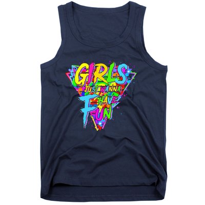 Girl Just Wanna Fun 80s 1980s Nostalgia Tank Top