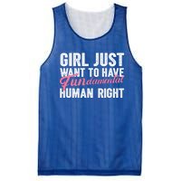 Girls Just Want To Have Fundamental Rights Funny Cool Gift Mesh Reversible Basketball Jersey Tank