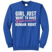 Girls Just Want To Have Fundamental Rights Funny Cool Gift Tall Sweatshirt