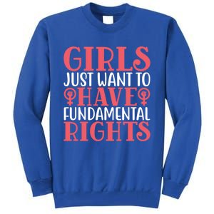 Girls Just Want To Have Fundamental Rights Women Rights Cute Gift Tall Sweatshirt