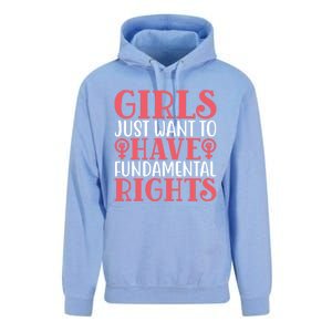 Girls Just Want To Have Fundamental Rights Women Rights Cute Gift Unisex Surf Hoodie