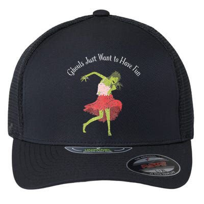Ghouls Just Want to Have Fun 80's zombie dancing Flexfit Unipanel Trucker Cap
