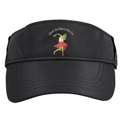 Ghouls Just Want to Have Fun 80's zombie dancing Adult Drive Performance Visor