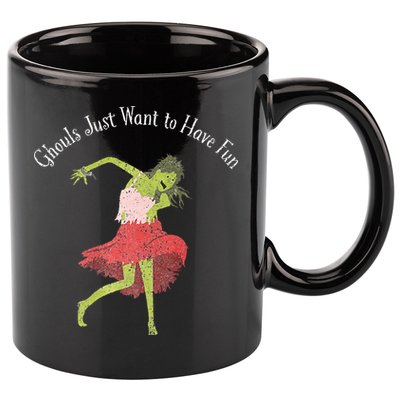 Ghouls Just Want to Have Fun 80's zombie dancing 11oz C Handle Ceramic Mug