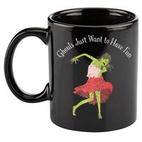 Ghouls Just Want to Have Fun 80's zombie dancing 11oz C Handle Ceramic Mug