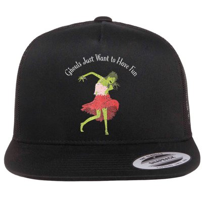 Ghouls Just Want to Have Fun 80's zombie dancing Flatbill Hat
