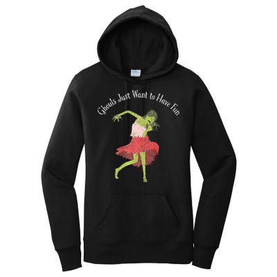 Ghouls Just Want to Have Fun 80's zombie dancing Women's Pullover Hoodie