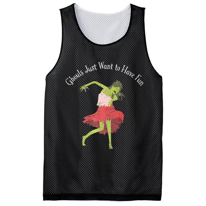 Ghouls Just Want to Have Fun 80's zombie dancing Mesh Reversible Basketball Jersey Tank