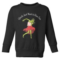 Ghouls Just Want to Have Fun 80's zombie dancing Toddler Sweatshirt