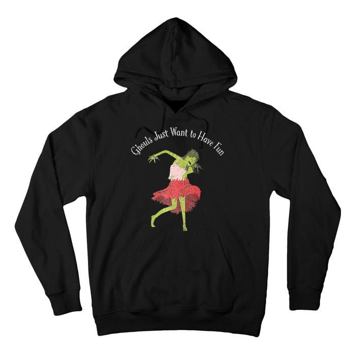 Ghouls Just Want to Have Fun 80's zombie dancing Tall Hoodie