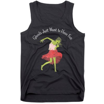 Ghouls Just Want to Have Fun 80's zombie dancing Tank Top