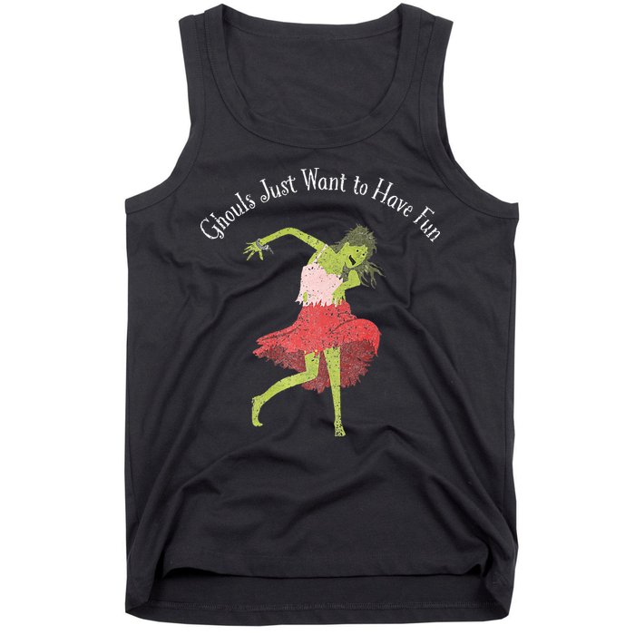 Ghouls Just Want to Have Fun 80's zombie dancing Tank Top