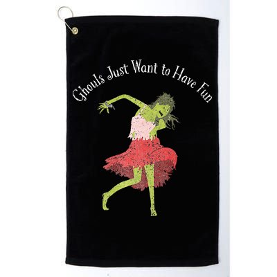 Ghouls Just Want to Have Fun 80's zombie dancing Golf Towel