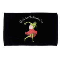 Ghouls Just Want to Have Fun 80's zombie dancing Microfiber Hand Towel
