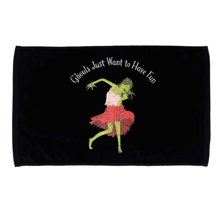 Ghouls Just Want to Have Fun 80's zombie dancing Microfiber Hand Towel