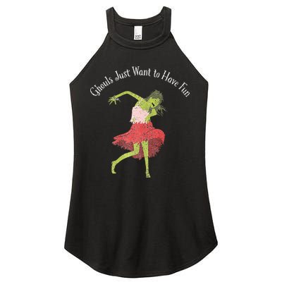 Ghouls Just Want to Have Fun 80's zombie dancing Women's Perfect Tri Rocker Tank