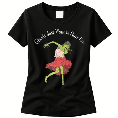 Ghouls Just Want to Have Fun 80's zombie dancing Womens T-Shirt