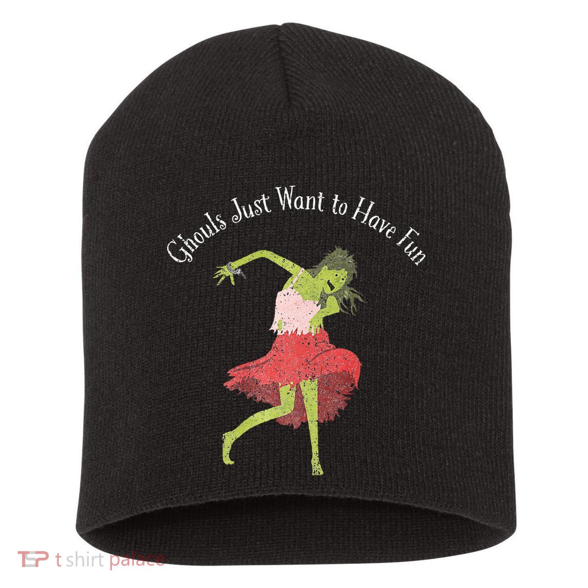 Ghouls Just Want to Have Fun 80's zombie dancing Short Acrylic Beanie
