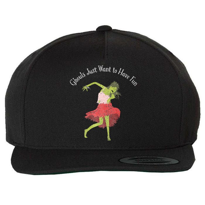 Ghouls Just Want to Have Fun 80's zombie dancing Wool Snapback Cap