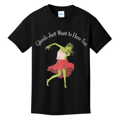 Ghouls Just Want to Have Fun 80's zombie dancing Kids T-Shirt