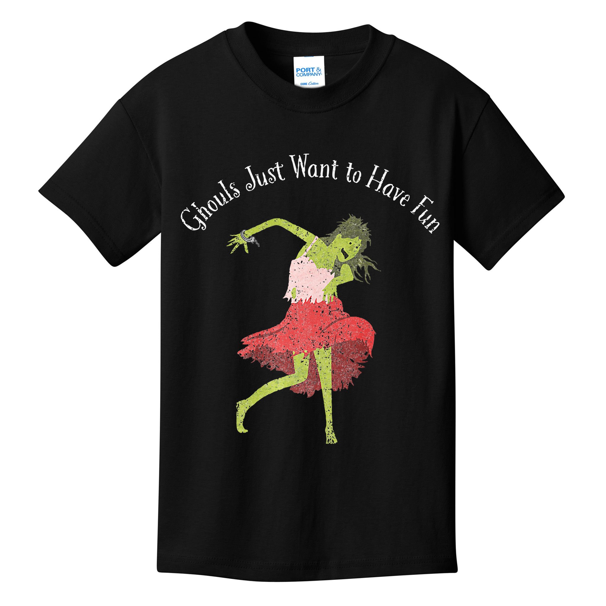 Ghouls Just Want to Have Fun 80's zombie dancing Kids T-Shirt