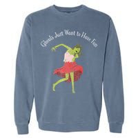 Ghouls Just Want to Have Fun 80's zombie dancing Garment-Dyed Sweatshirt