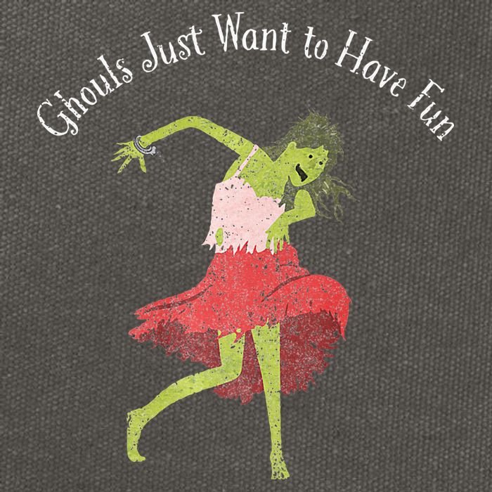 Ghouls Just Want to Have Fun 80's zombie dancing Cotton Canvas Backpack
