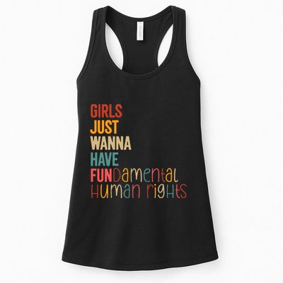 Girl Just Wanna Have Fundamental Human Rights Women Rights Womens Tank Top