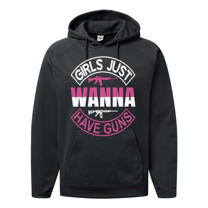 Girls Just Wanna Have Guns Performance Fleece Hoodie