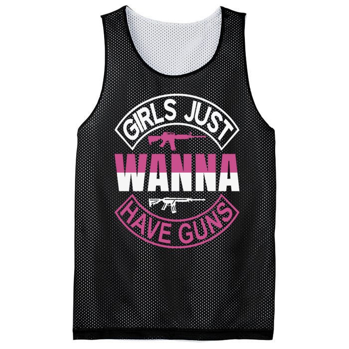 Girls Just Wanna Have Guns Mesh Reversible Basketball Jersey Tank