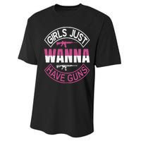 Girls Just Wanna Have Guns Performance Sprint T-Shirt