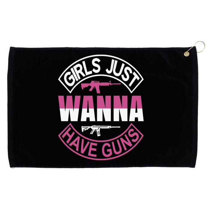 Girls Just Wanna Have Guns Grommeted Golf Towel